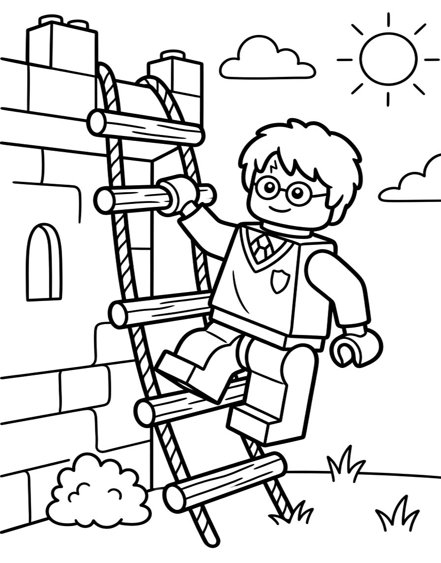 Görüntü Lego Harry Potter yazdırılabilir Boyama Sayfası