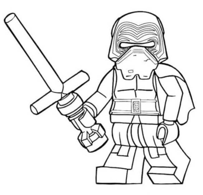 Görüntü Lego Yıldız Savaşları Boyama Sayfası