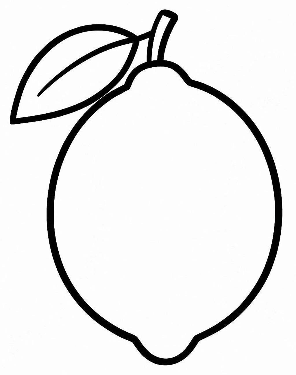 Görüntü Limon kolay Boyama Sayfası