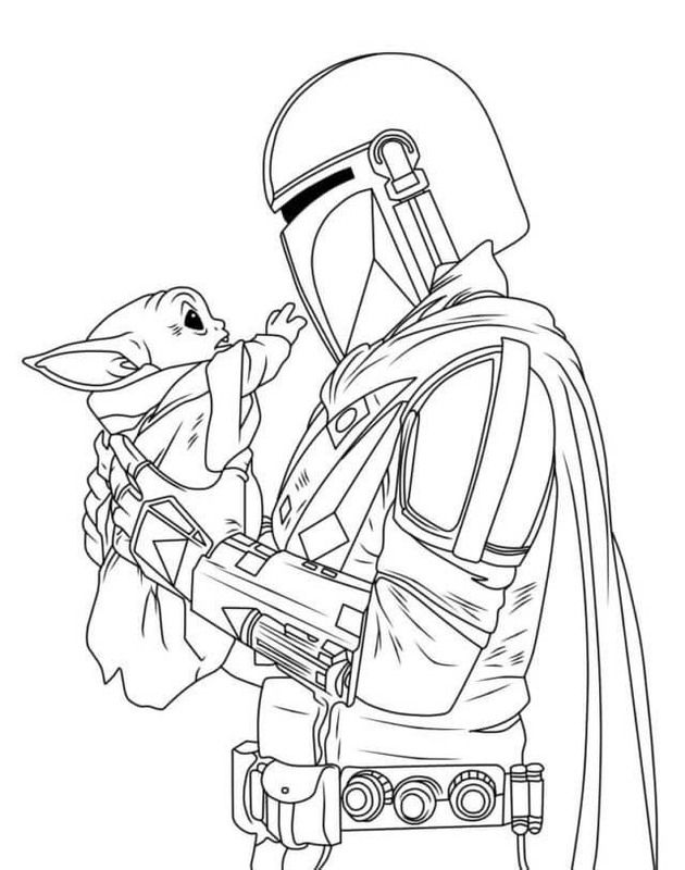 Görüntü Mandalorian Normal Boyama Sayfası