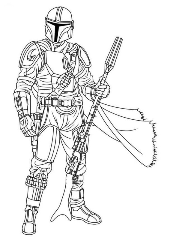 Görüntü Mandalorian Serin Boyama Sayfası