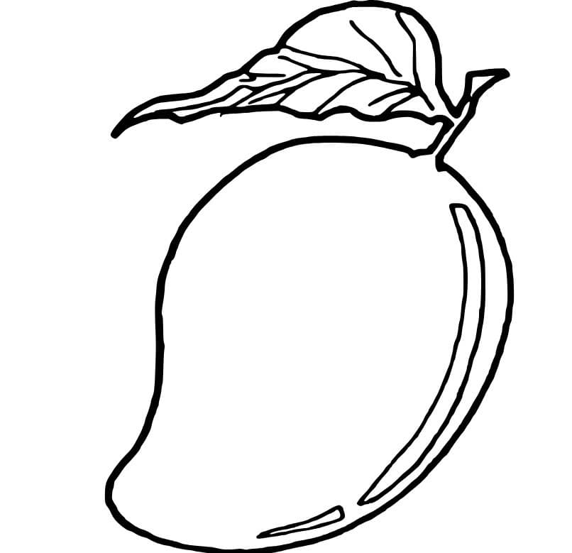 Görüntü Mango basit Boyama Sayfası