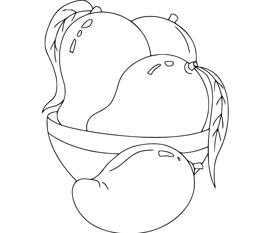 Görüntü Mango temel Boyama Sayfası