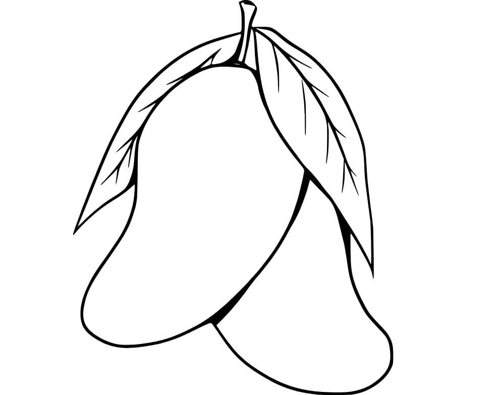 Görüntü Mango ücretsiz yazdırılabilir Boyama Sayfası