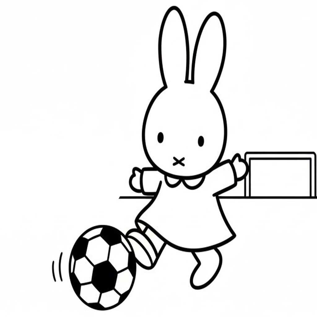 Görüntü Miffy basit Boyama Sayfası