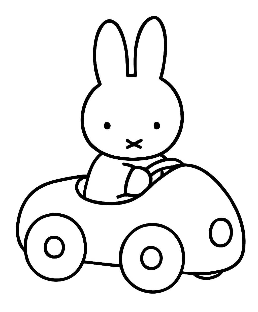 Görüntü Miffy kolay Boyama Sayfası