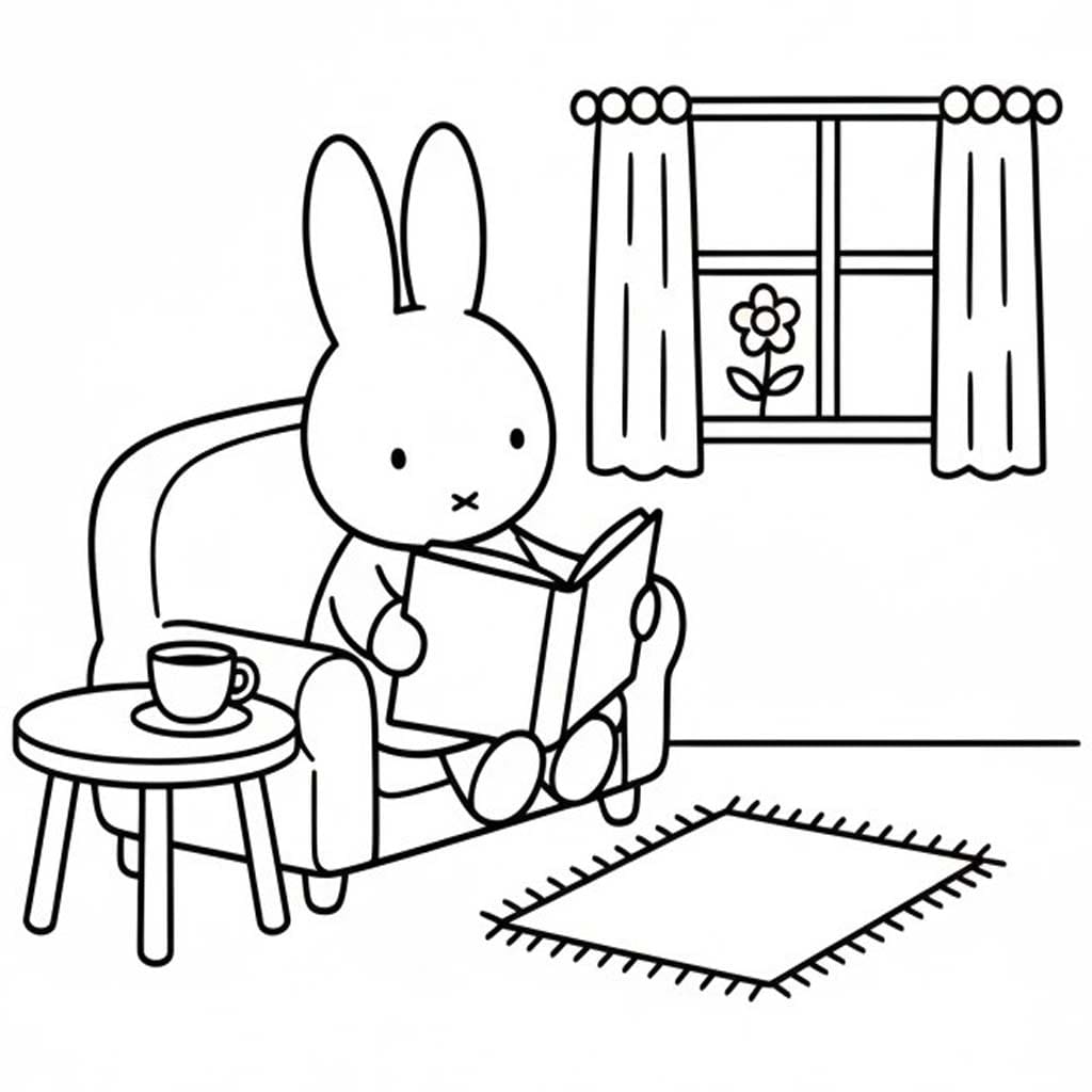 Görüntü Miffy ücretsiz yazdırılabilir Boyama Sayfası