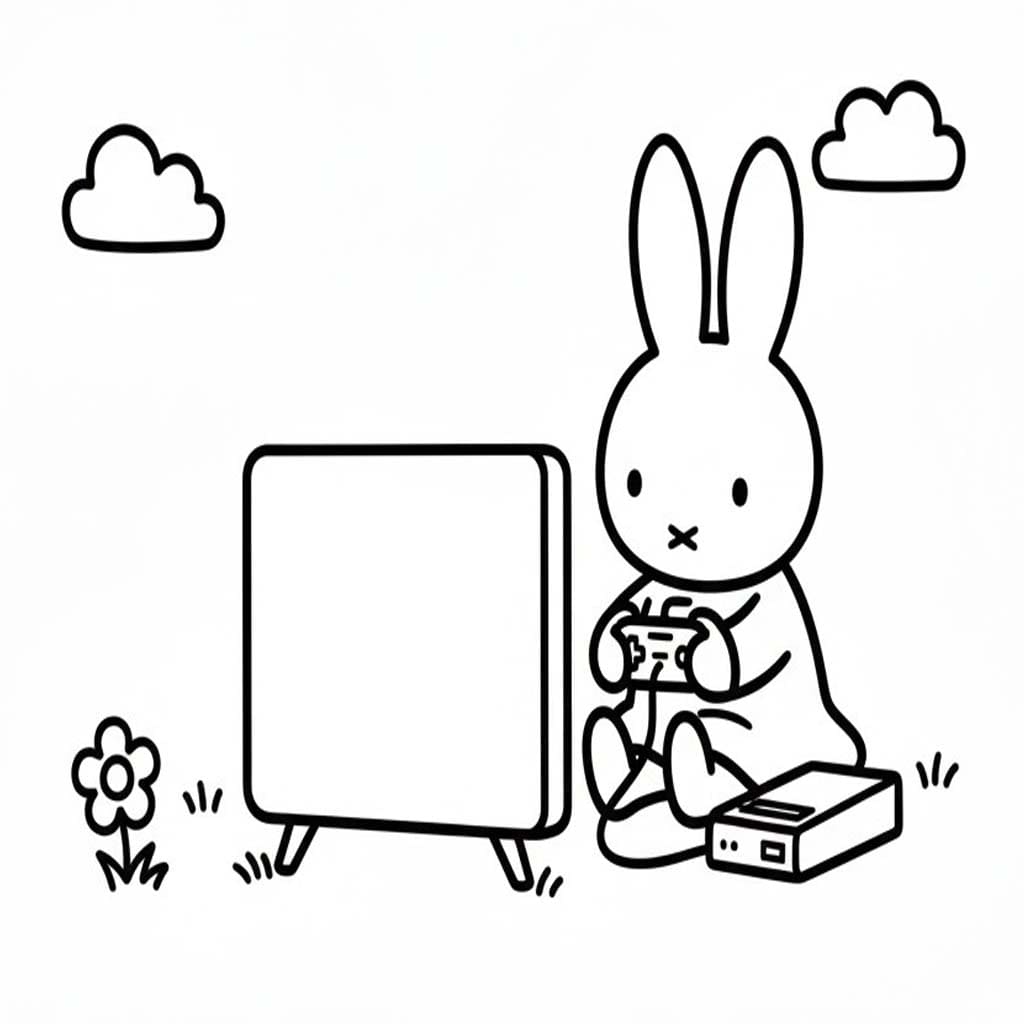 Görüntü Miffy ücretsiz Boyama Sayfası