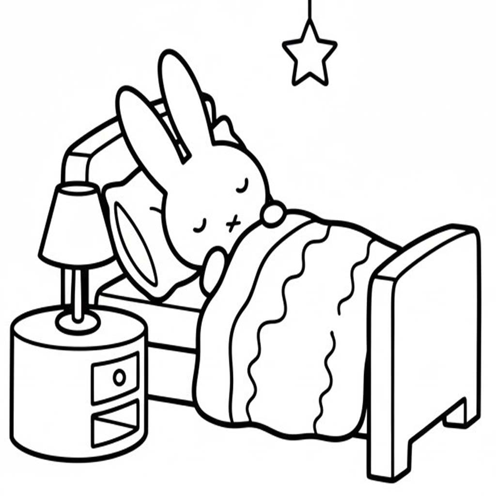 Görüntü Miffy yazdırılabilir Boyama Sayfası