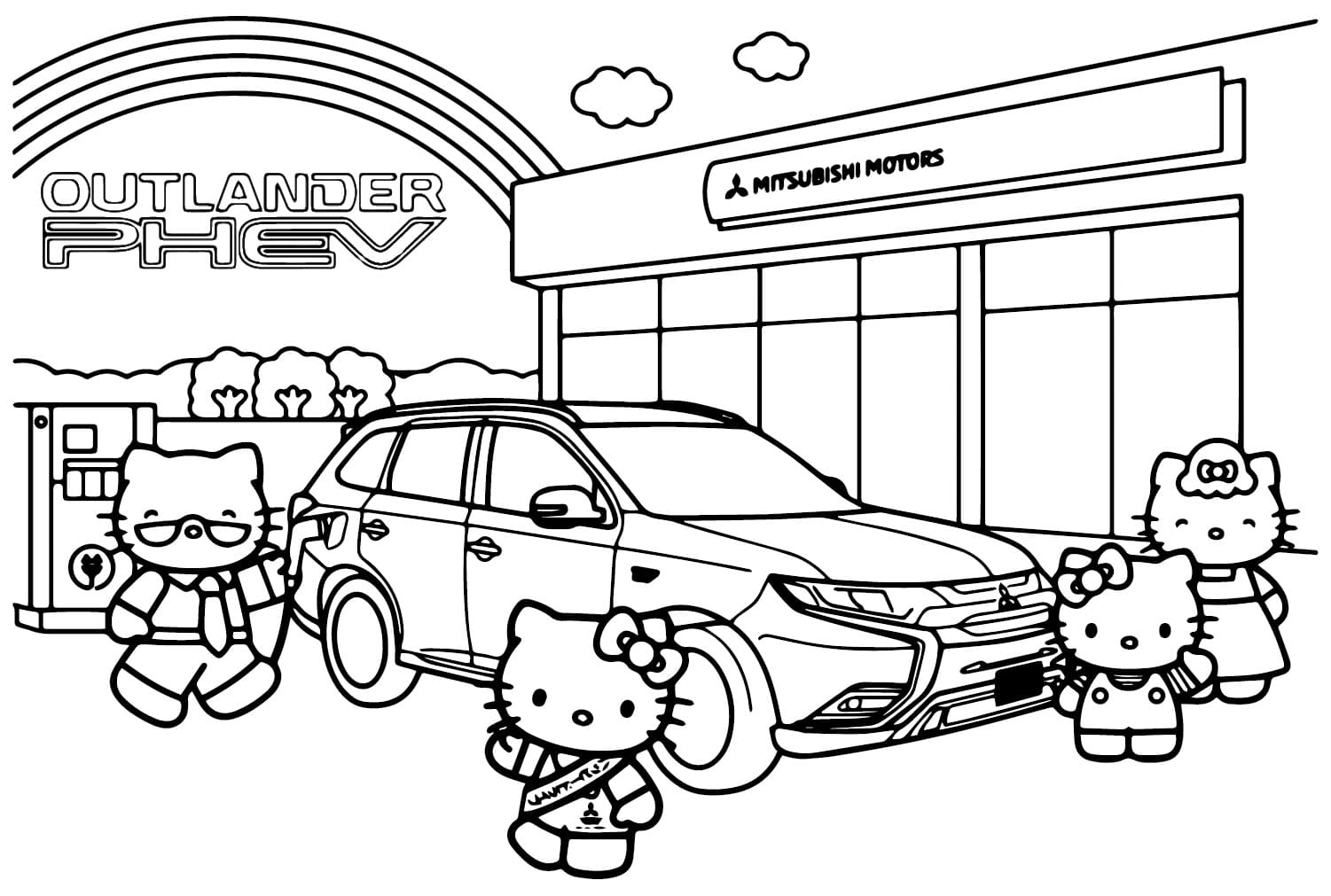 Görüntü Mitsubishi ücretsiz yazdırılabilir Boyama Sayfası