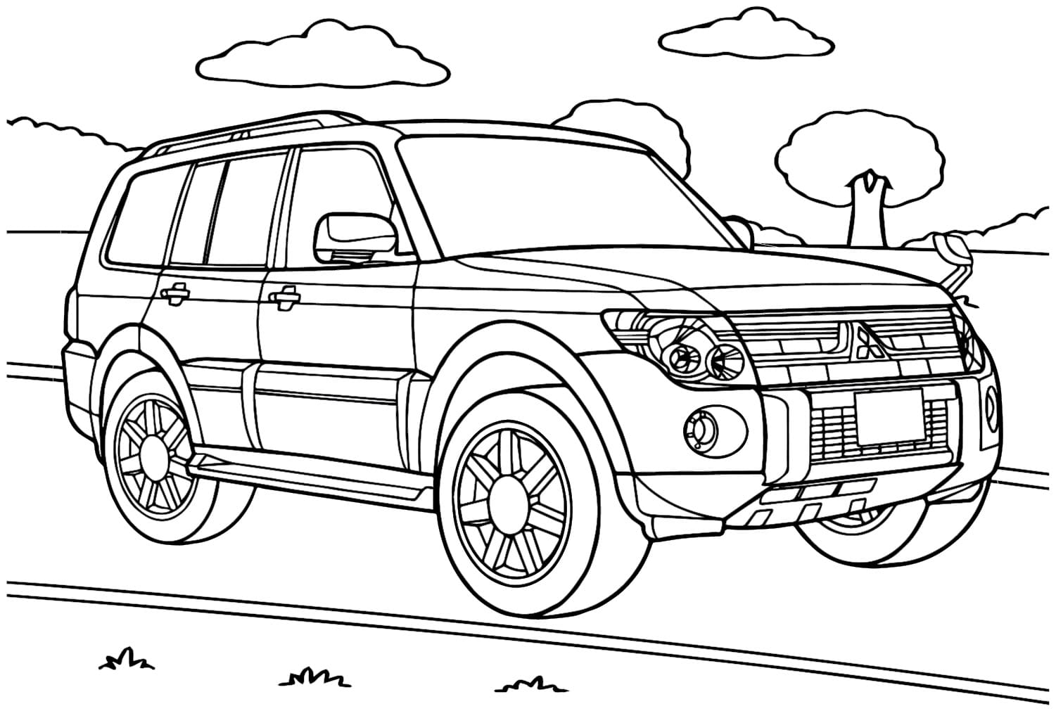 Görüntü Mitsubishi yazdırılabilir Boyama Sayfası