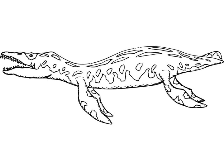Görüntü Mosasaurus ücretsiz Boyama Sayfası