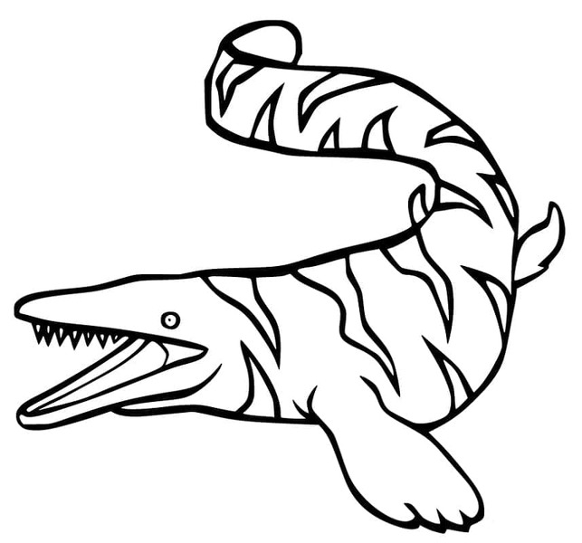 Görüntü Mosasaurus yazdırılabilir Boyama Sayfası