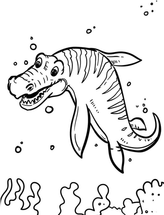 Görüntü Mosasaurus Boyama Sayfası