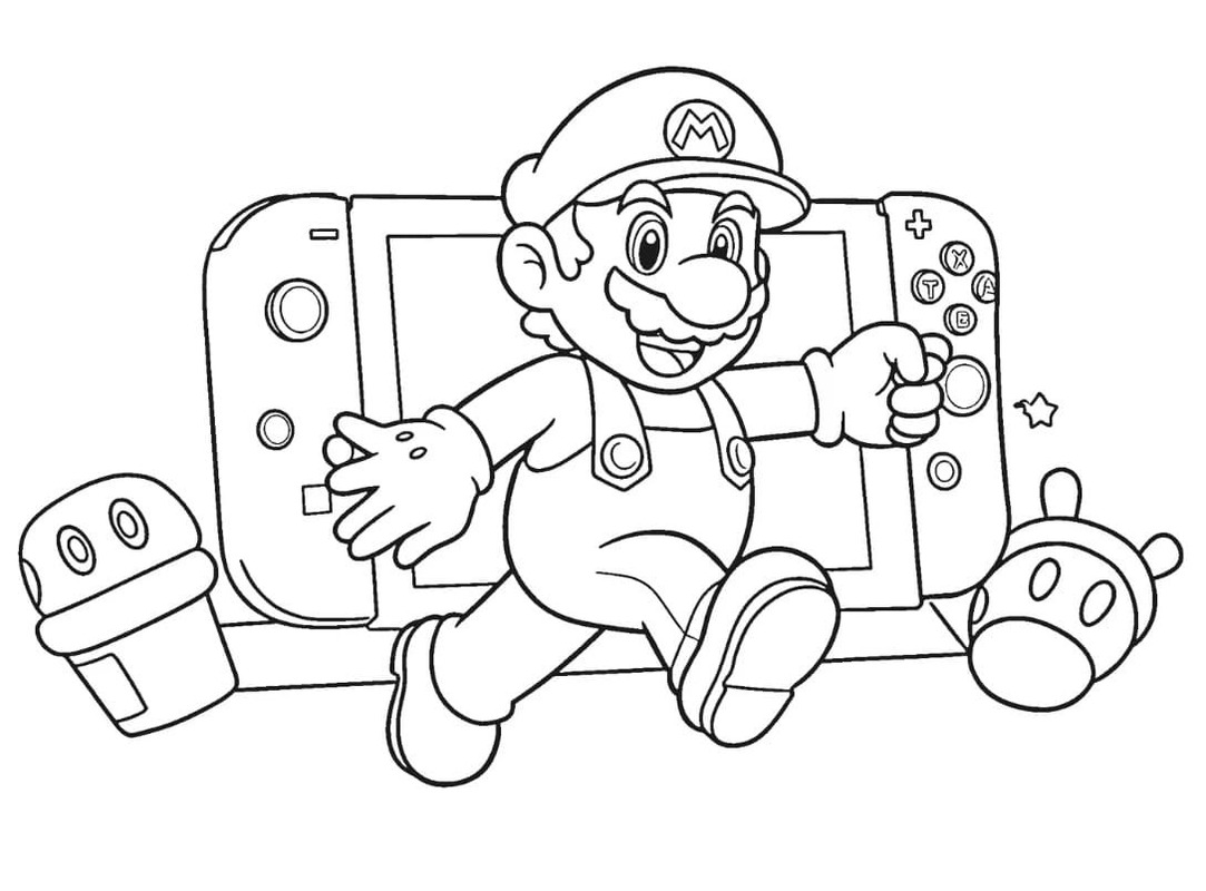 Görüntü Nintendo Switch Kolay Boyama Sayfası
