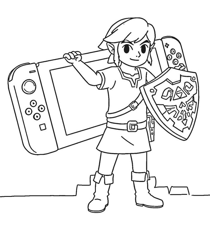 Görüntü Nintendo Switch ücretsiz Boyama Sayfası
