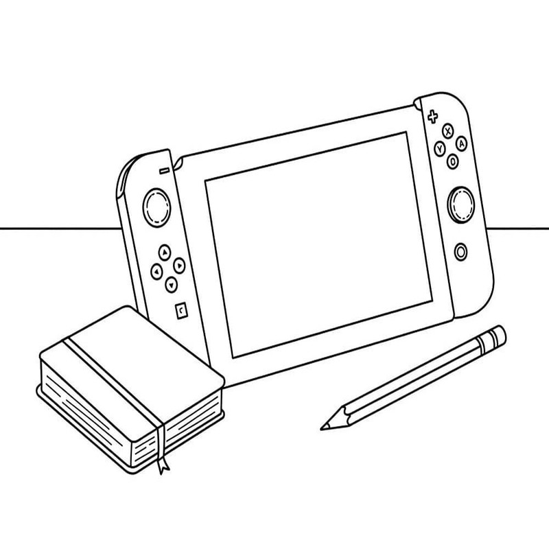 Görüntü Nintendo Switch yazdırılabilir Boyama Sayfası
