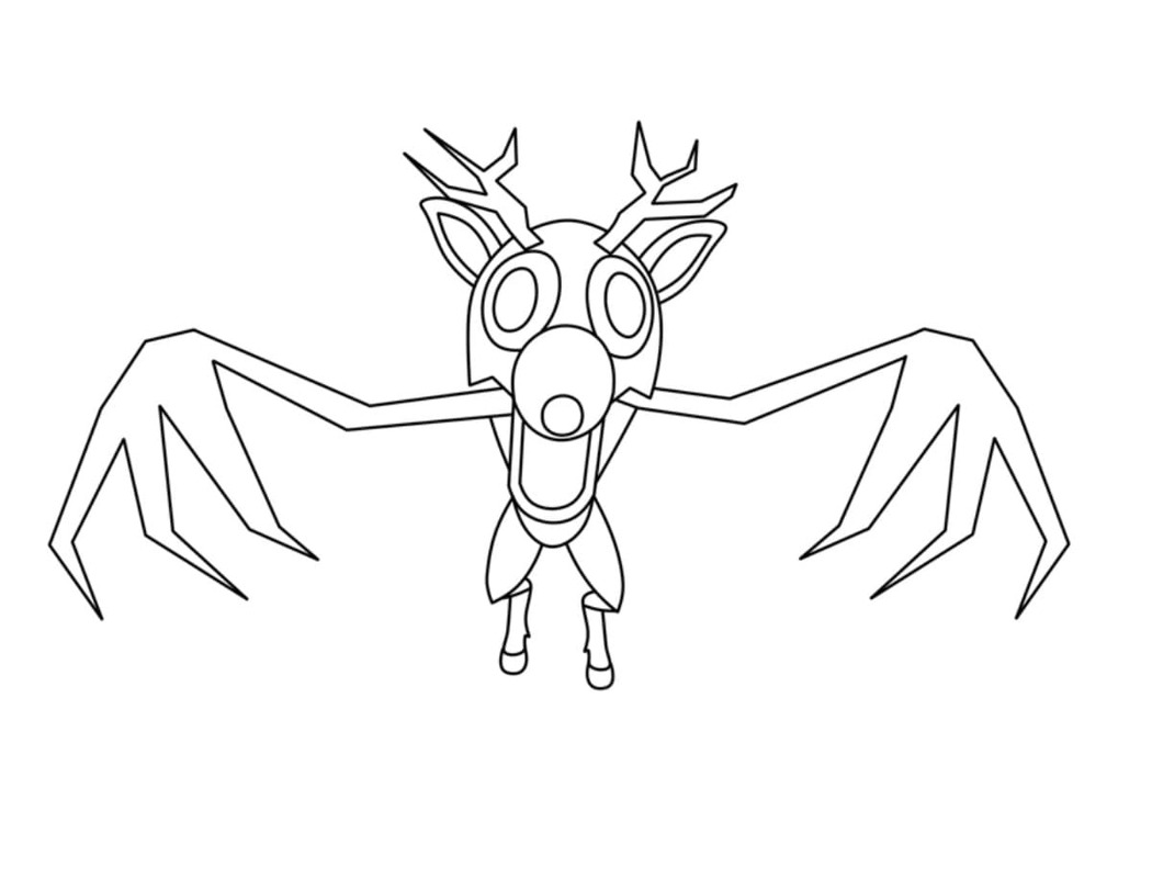 Görüntü Ormanda 99 gece Basit Boyama Sayfası