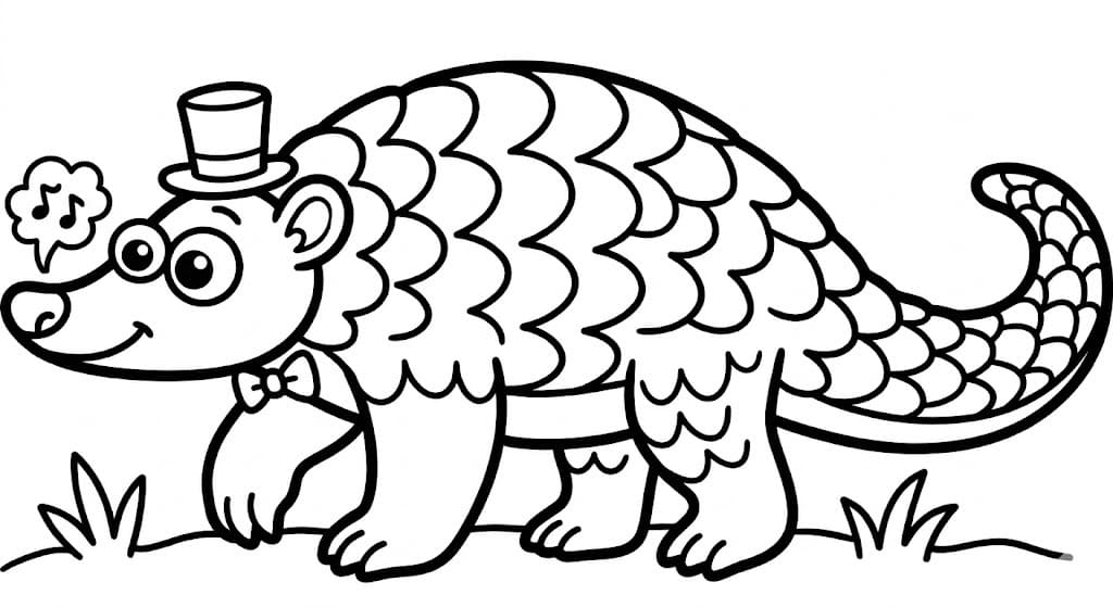 Görüntü Pangolin yazdırılabilir Boyama Sayfası