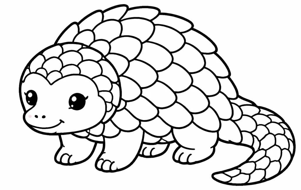 Görüntü Pangolin Boyama Sayfası