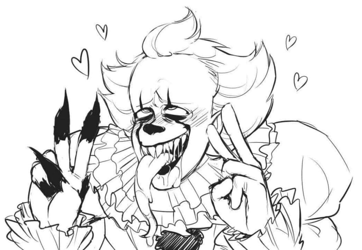 Görüntü Pennywise temel Boyama Sayfası