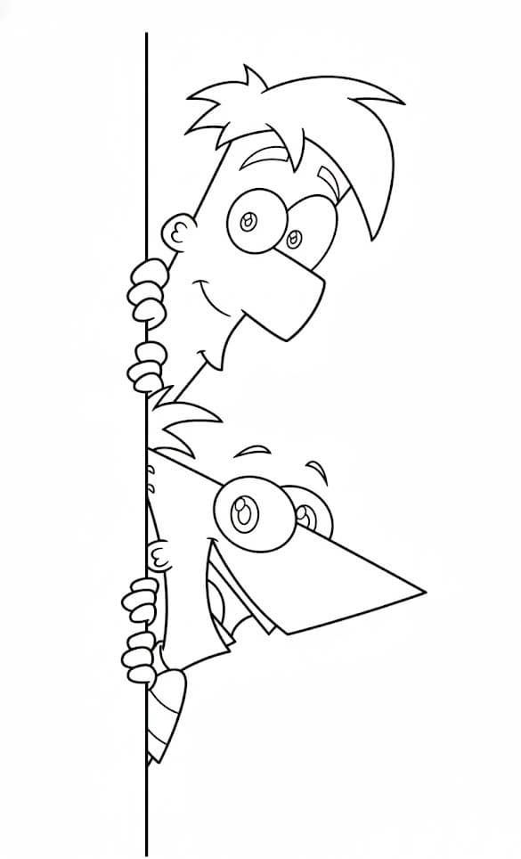 Görüntü Phineas Ve Ferb Boyama Sayfası