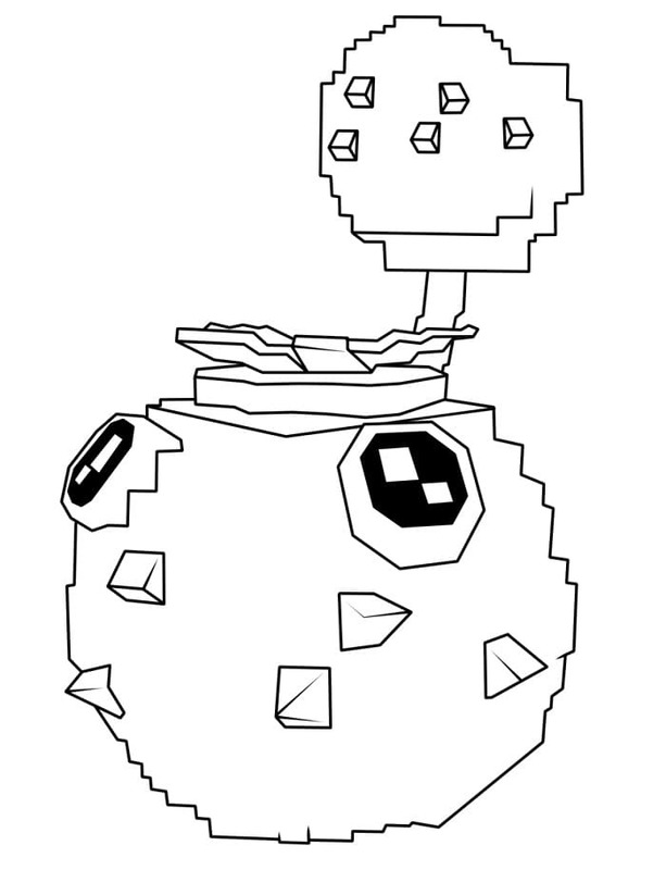 Görüntü Plants vs Brainrots kolay Boyama Sayfası