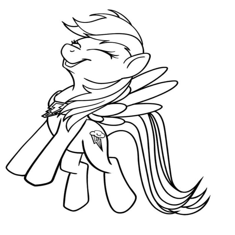 Görüntü Rainbow Dash Basit Boyama Sayfası
