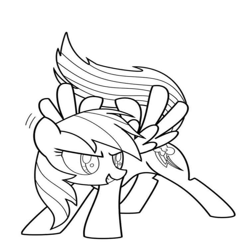 Görüntü Rainbow Dash ücretsiz Boyama Sayfası