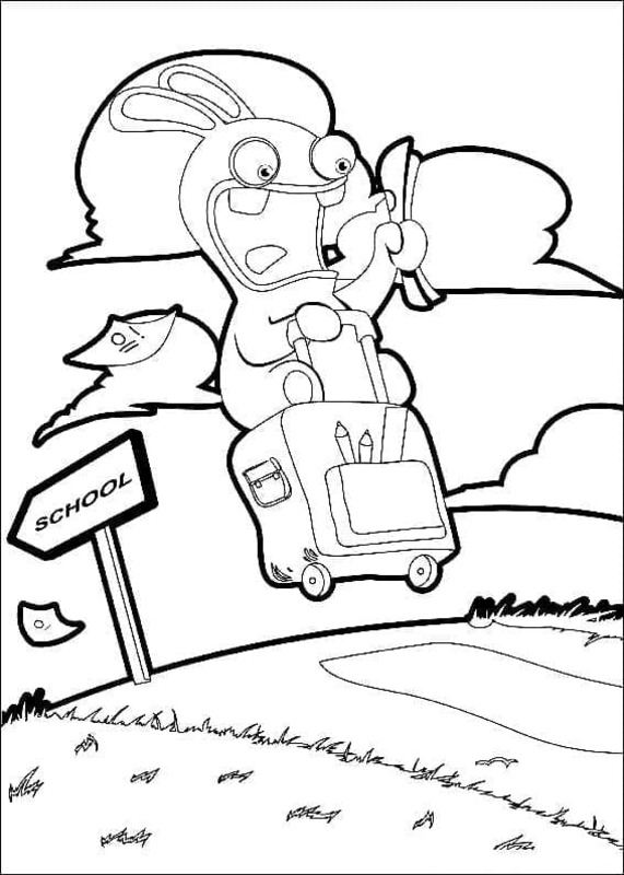 Görüntü Raving Rabbids yazdırılabilir Boyama Sayfası