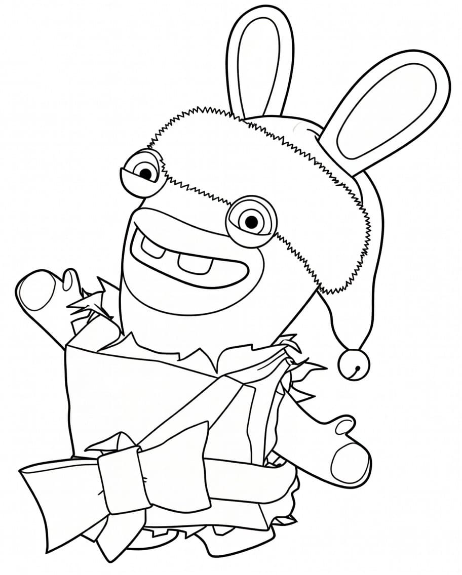 Görüntü Raving Rabbids Boyama Sayfası