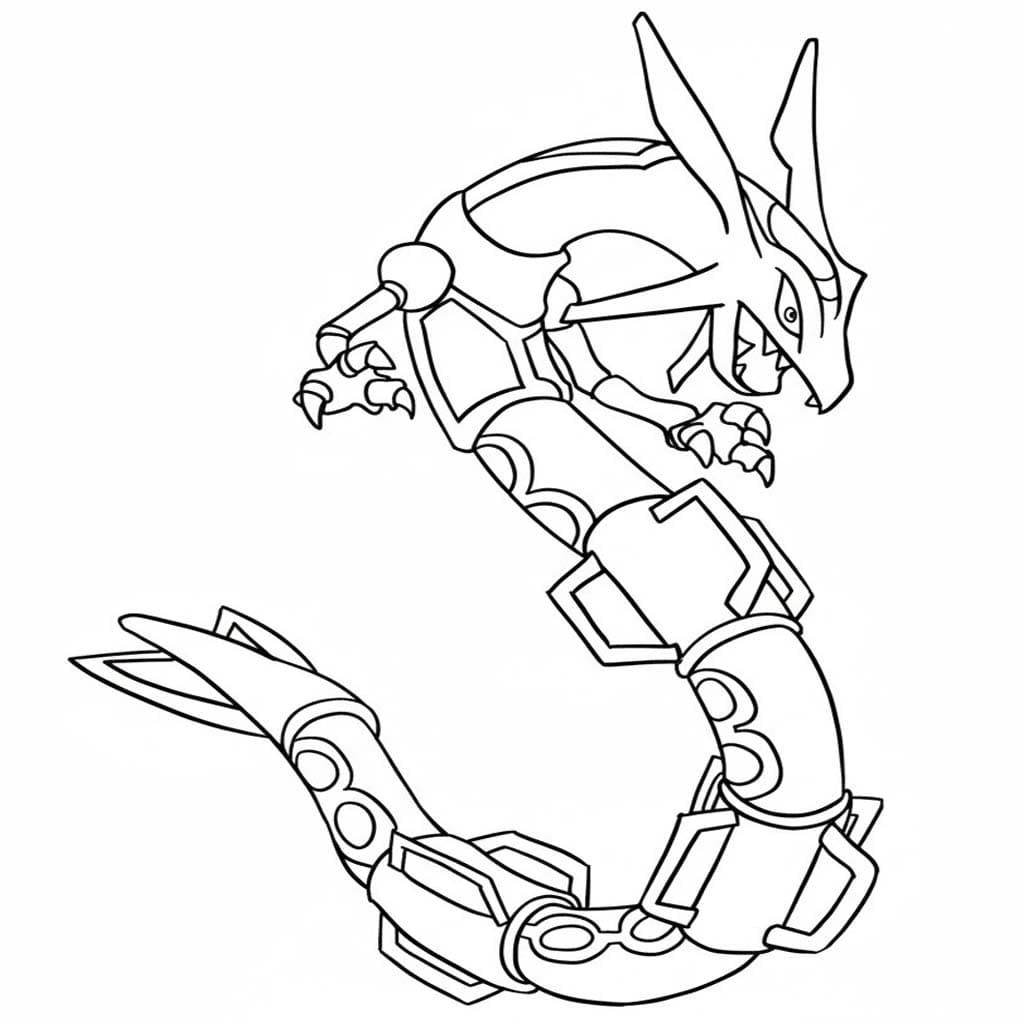 Görüntü Rayquaza yazdırılabilir Boyama Sayfası