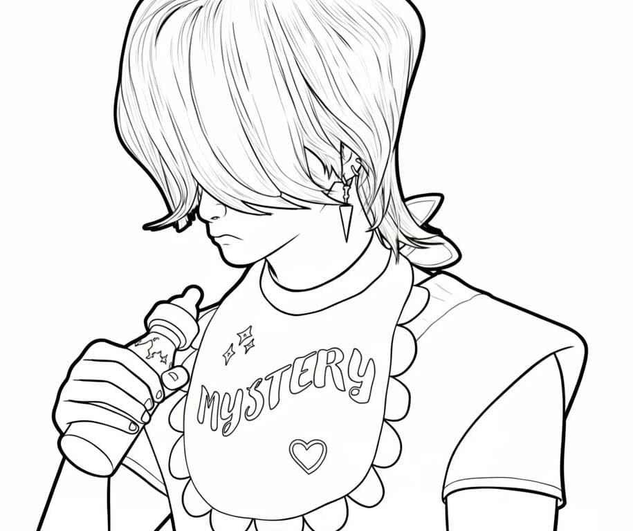 Görüntü Saja Boys yazdırılabilir Boyama Sayfası