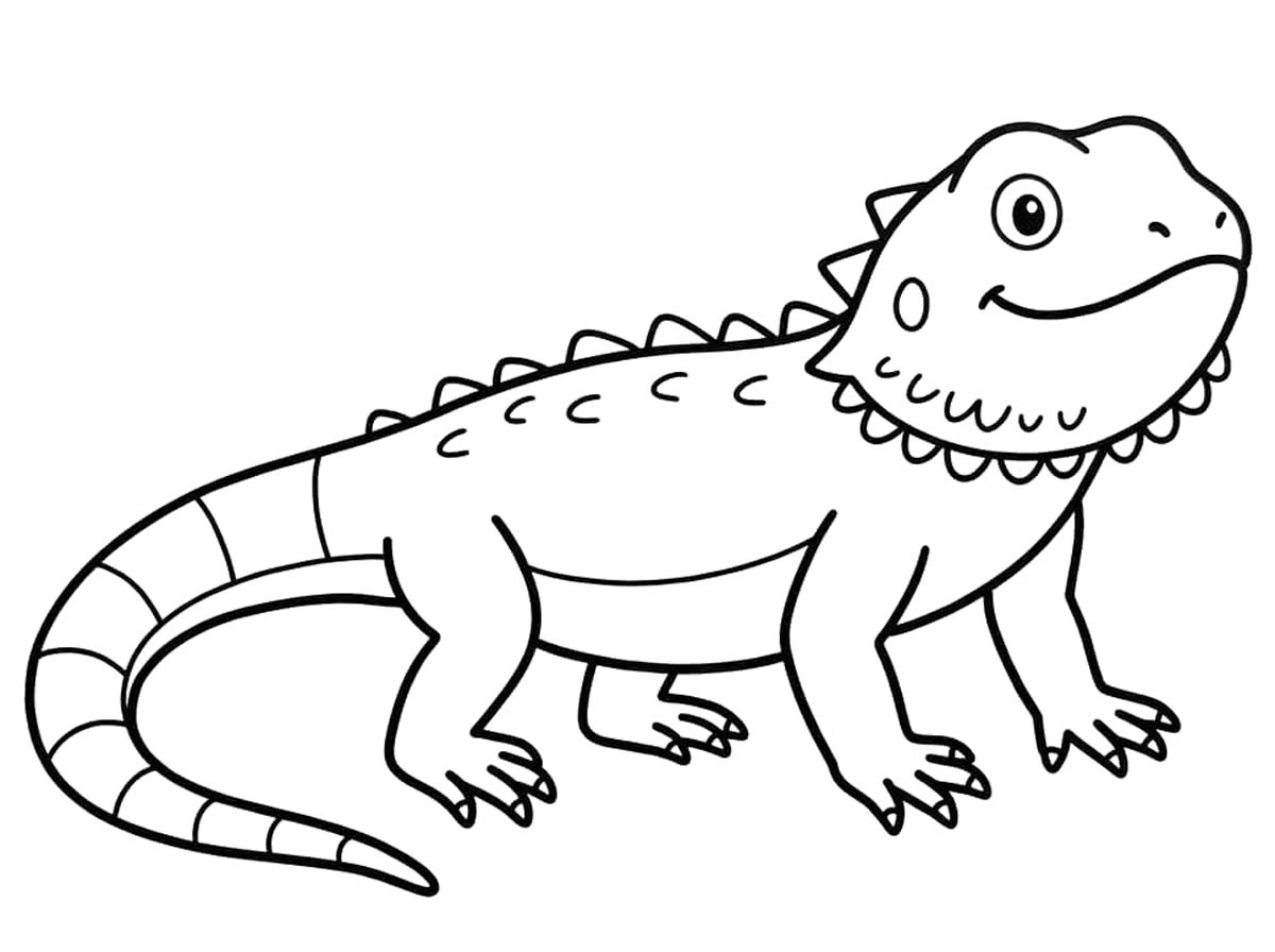 Görüntü Sakallı Ejderha ücretsiz yazdırılabilir Boyama Sayfası