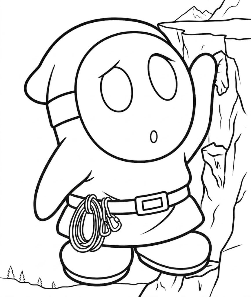 Görüntü Shy Guy Temel Boyama Sayfası