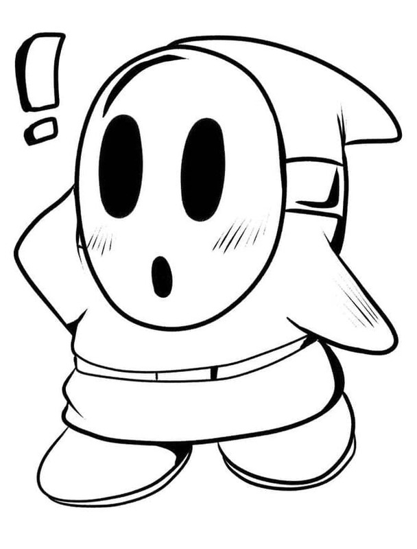 Görüntü Shy Guy Boyama Sayfası