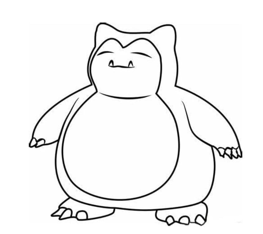 Görüntü Snorlax Pokémon Boyama Sayfası