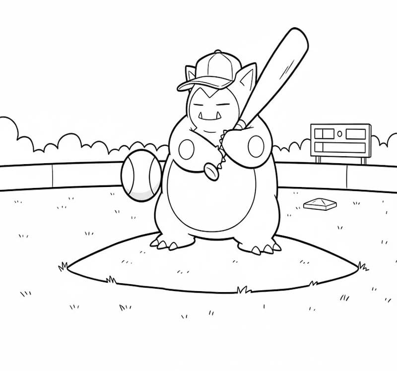 Görüntü Snorlax basit Boyama Sayfası