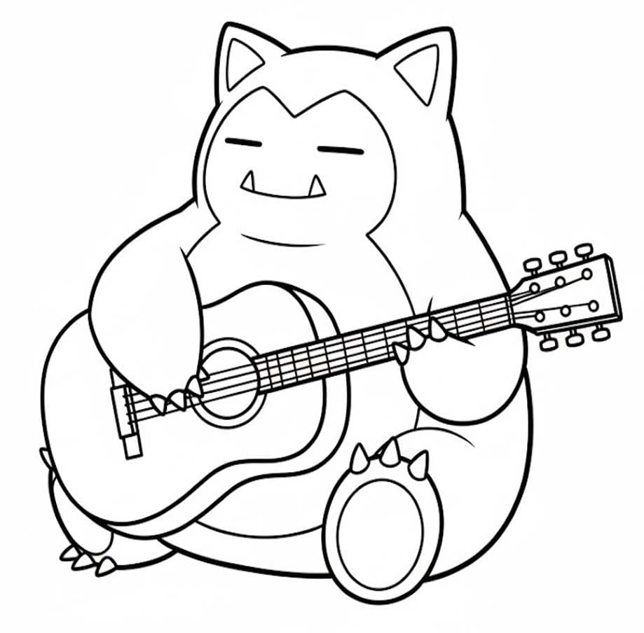 Görüntü Snorlax temel Boyama Sayfası