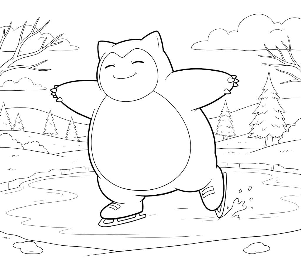 Görüntü Snorlax ücretsiz Boyama Sayfası