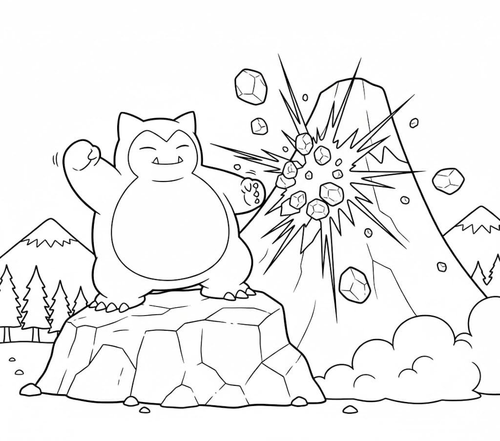 Görüntü Snorlax yazdırılabilir Boyama Sayfası