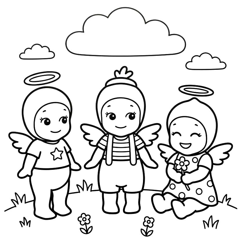 Görüntü Sonny Angel yazdırılabilir Boyama Sayfası