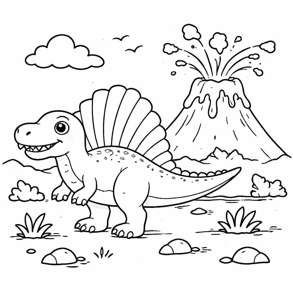 Görüntü Spinosaurus ücretsiz yazdırılabilir Boyama Sayfası