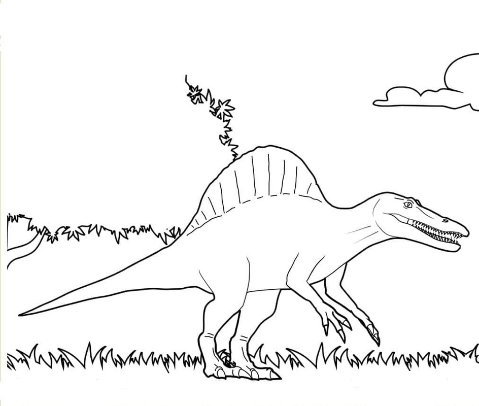 Görüntü Spinosaurus yazdırılabilir Boyama Sayfası