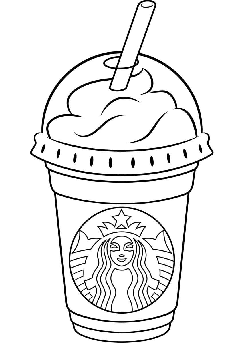 Görüntü Starbucks basit Boyama Sayfası