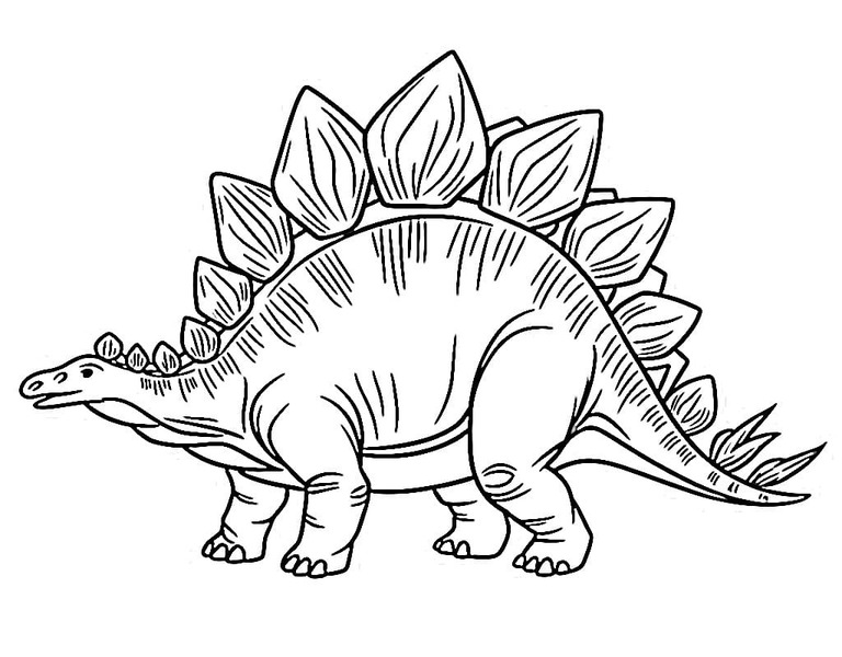 Görüntü Stegosaurus yazdırılabilir Boyama Sayfası