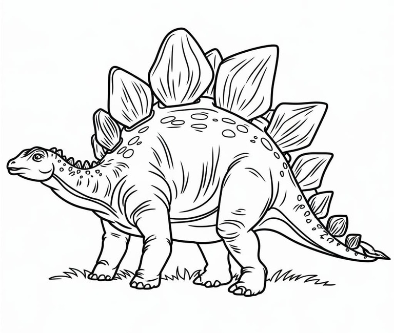 Görüntü Stegosaurus Boyama Sayfası