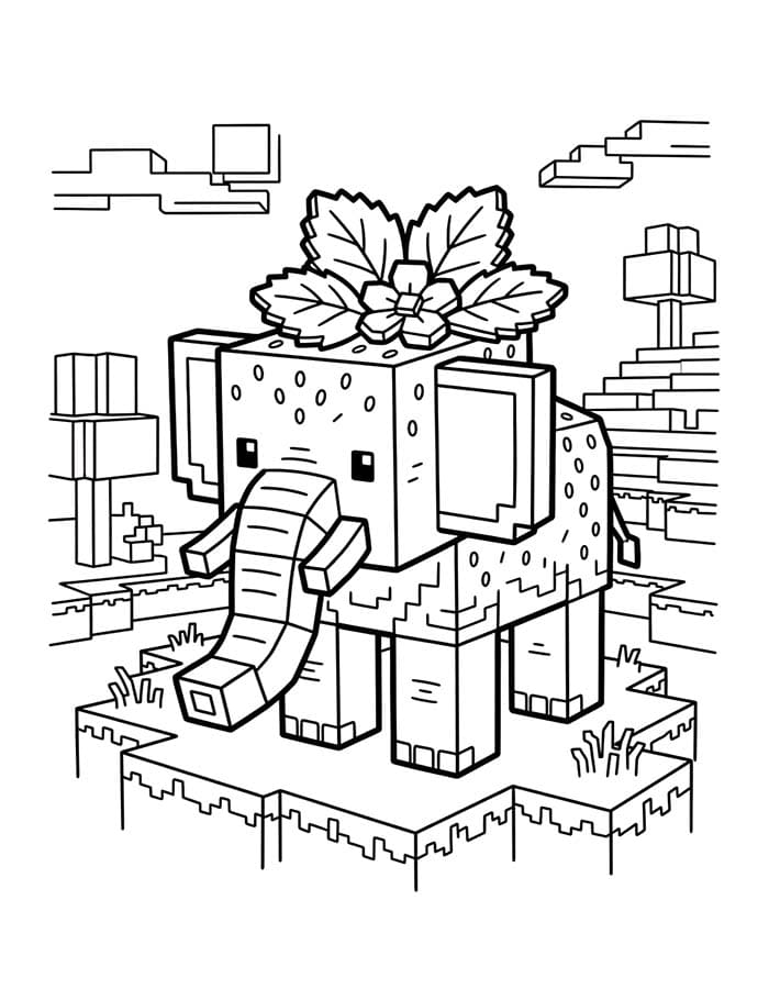Görüntü Strawberry Elephant Temel Boyama Sayfası