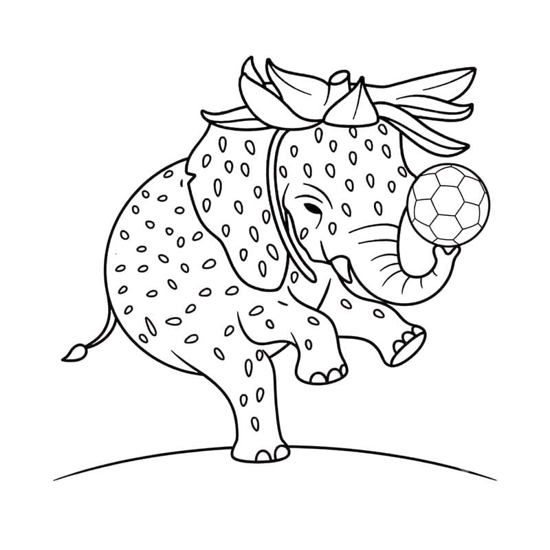 Görüntü Strawberry Elephant ücretsiz yazdırılabilir Boyama Sayfası