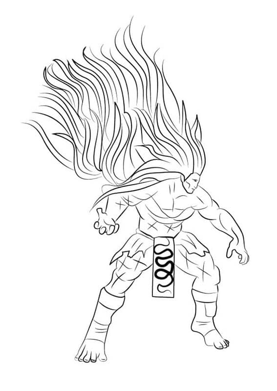 Görüntü Street Fighter Temel Boyama Sayfası